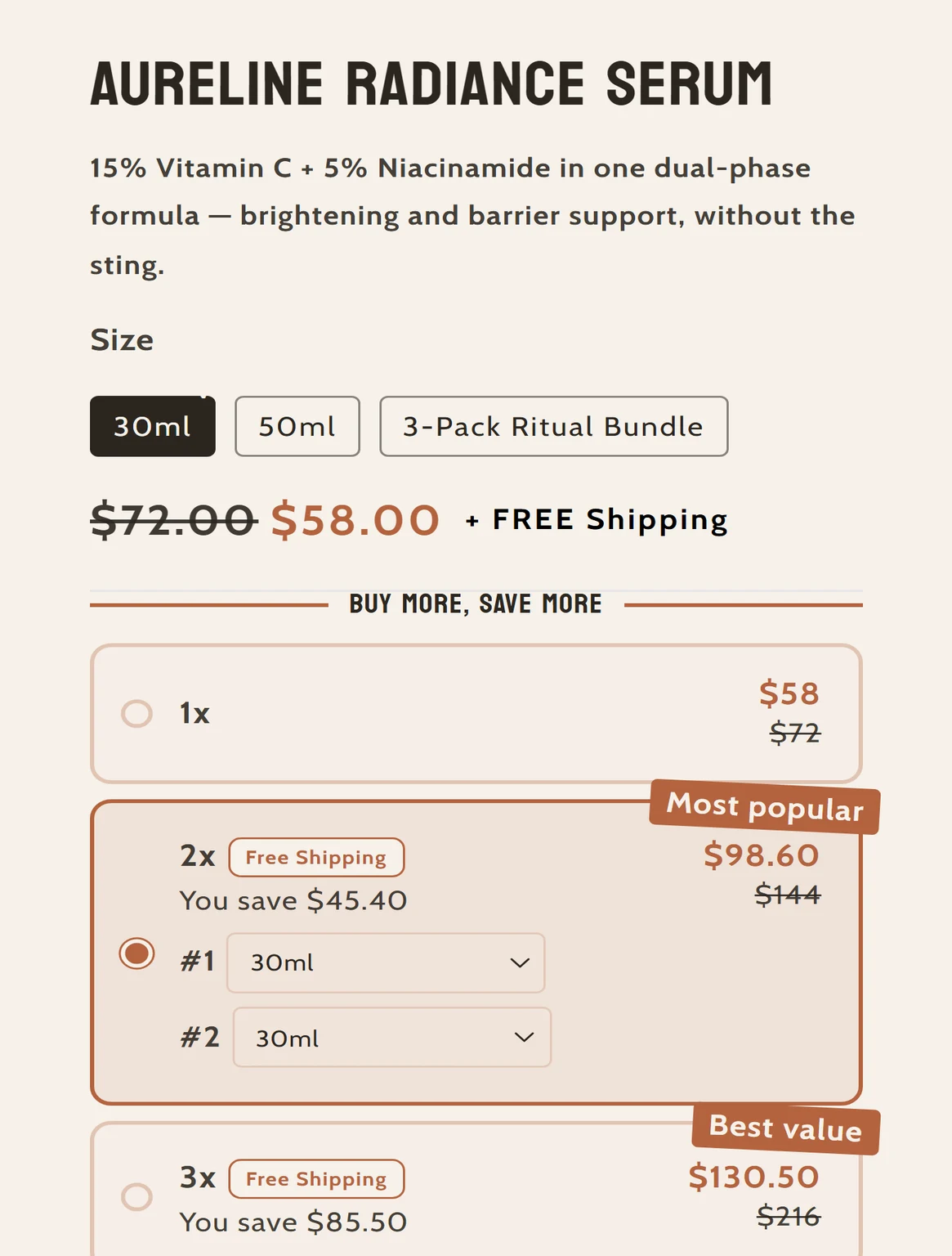 Pixelion product page on a phone